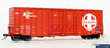 MOL-6001103 Moloco ATSF Bx-154 ACF 50’ Boxcar ’Hi-Cube Non-Waffle 8 + 8 Plug-Doors #46067 *Red Repaint ATSF 5-84*