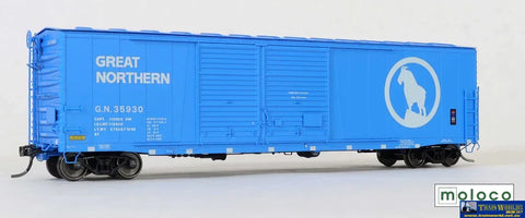 MOL-7050703 Moloco St. Cloud built 50’ XM 15-0 Double-slider offset Repainted Big Sky Blue #35930 HO-Scale - Rolling