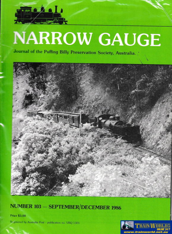 Narrow Gauge Puffing Billy (3) 1986 -Used- (M-NGPB-1986) Reference