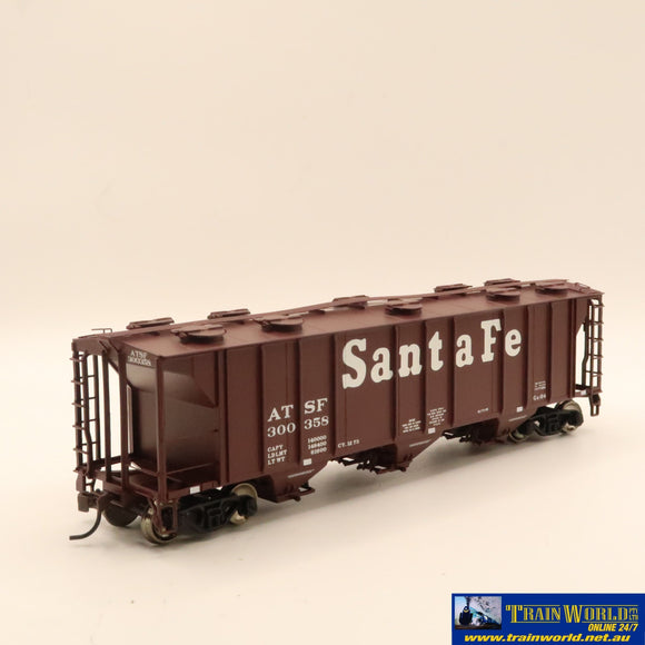 Npc-1063 Used Goods Athearn Rtr Ps2 2893 Covered Hopper Santa Fe #300358 Ho Scale Rolling Stock