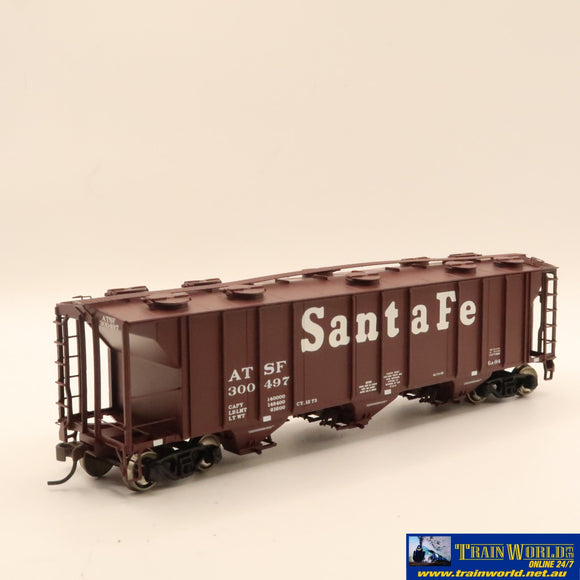 Npc-1064 Used Goods Athearn Rtr Ps2 2893 Covered Hopper Santa Fe #300497 Ho Scale Rolling Stock