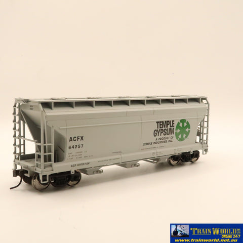 Npc-1098 Used Goods Atlas Acf 3560 Covered Hopper Temple Gypsum #64257 Ho Scale Rolling Stock