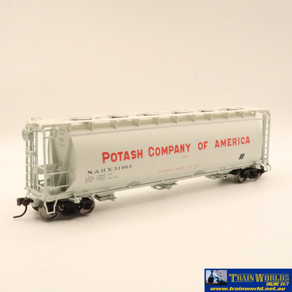 Npc-1149 Used Goods Atlas Acf 4560 3 Bay Cylindrical Hopper Pcoa #31963 Ho Scale Rolling Stock