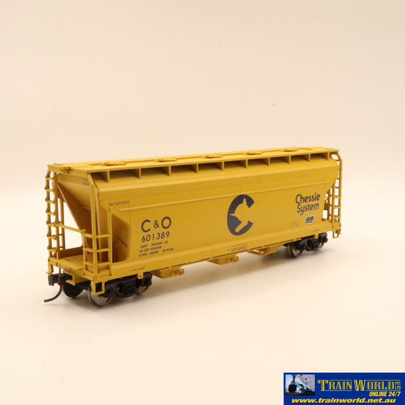 Npc-1178 Used Goods Atlas Trainman 3560 Covered Hopper Chessie System #601389 Ho Scale Rolling Stock