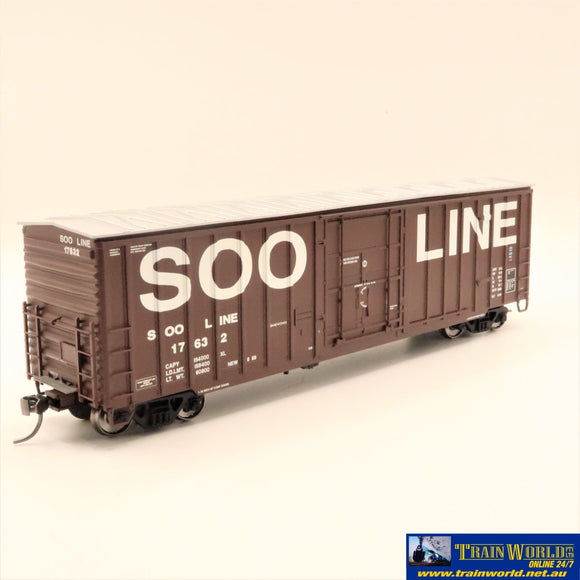 Npc-1211 Used Goods Fox Valley 50’ Boxcar Soo Line #17632 Ho Scale Rolling Stock