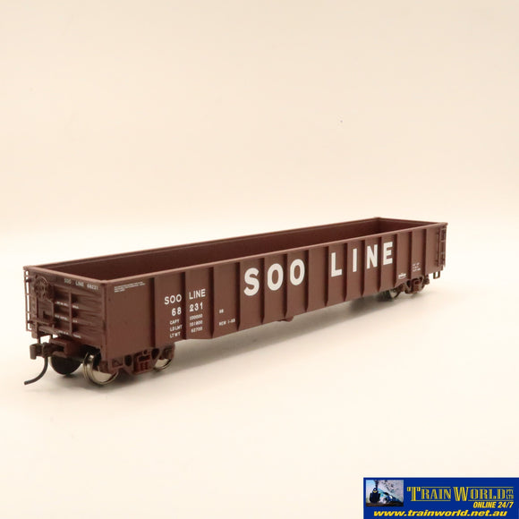 Npc-1238 Used Goods Walthers 53Ft Gondola Soo Line #68231 Ho Scale Rolling Stock