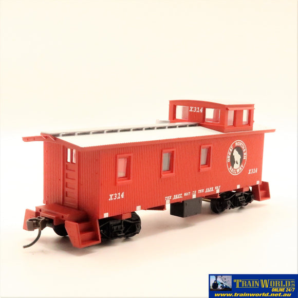 Npc-1307 Used Goods Walthers Wood Caboose Great Northern #X314 Ho Scale Rolling Stock