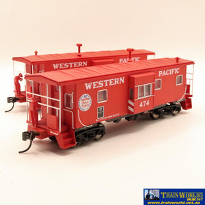 Npc-1311 Used Goods Walthers Bay Window Caboose Western Pacific Twin Pack Ho Scale Rolling Stock