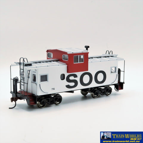 Npc-233 Used Goods Athearn Rtr Wide Vision Caboose Soo Line #76 Ho Scale Rolling Stock