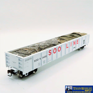 Npc-400 Used Goods Athearn Rtr 52’ Mill Gondola Soo Line #63402 With Load Ho Scale Rolling Stock