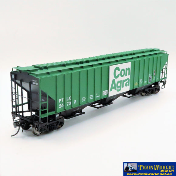 Npc-432 Used Goods Intermountain Ps 3 Bay Rib Sided Hopper Con Agra #34732 Ho Scale Rolling Stock