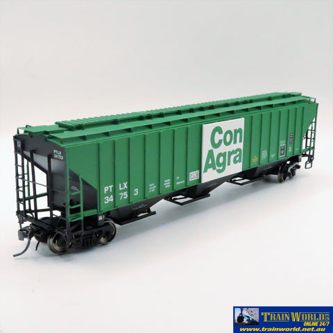 Npc-433 Used Goods Intermountain Ps 3 Bay Rib Sided Hopper Con Agra #34753 Ho Scale Rolling Stock