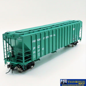 Npc-445 Used Goods Intermountain Ps 3 Bay Rib Sided Hopper Penn Central #886902 Ho Scale Rolling