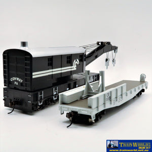 Npc-675 Used Goods Athearn Rtr 200 Ton Crane And Tender Conrail Ho Scale Rolling Stock