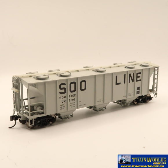 Npc-717 Used Goods Walthers Ps-2 2893 Covered Hopper Soo Line #70106 Ho Scale Rolling Stock