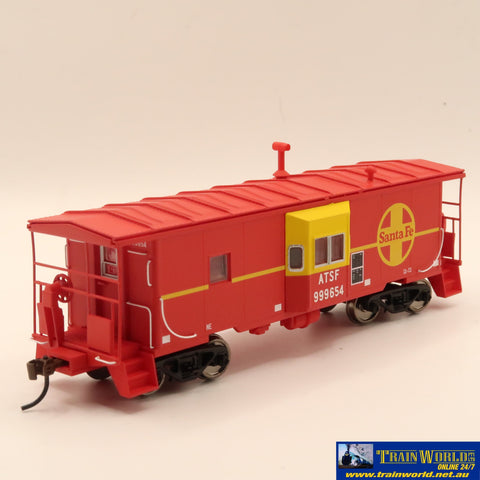 Npc-728 Used Goods Walthers Bay Window Caboose Santa Fe #999654 Ho Scale Rolling Stock