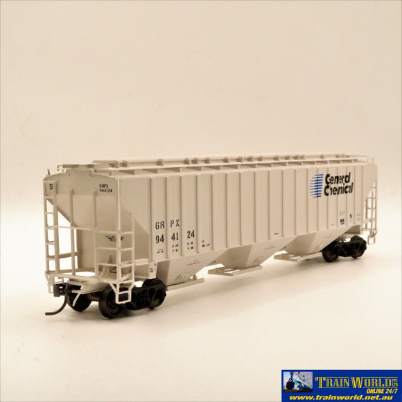 Npc-743 Used Goods Intermountain 3 Bay Covered Hopper General Chemical #944124 Ho Scale Rolling