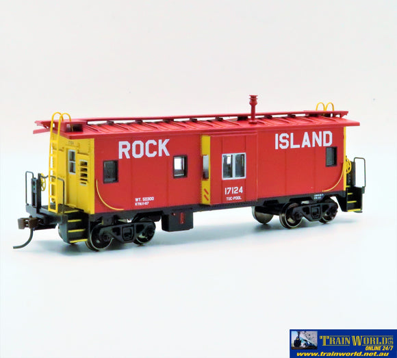 Npc-760 Used Goods Athearn Rtr Bay Window Caboose Rock Island #17124 Ho Scale Rolling Stock