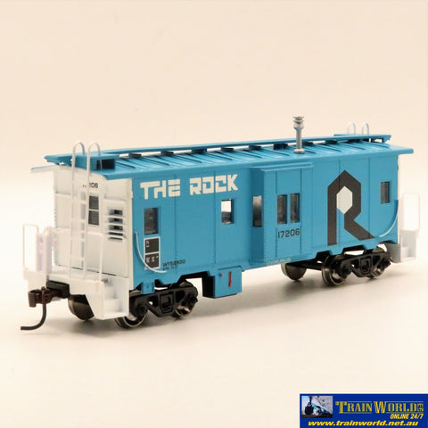 Npc-762 Used Goods Athearn Rtr Bay Window Caboose Rock Island #17208 Ho Scale Rolling Stock