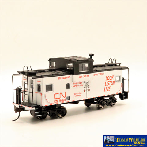 Npc-856 Used Goods Athearn Rtr Wide Vision Caboose Cn #79823 Ho Scale Rolling Stock