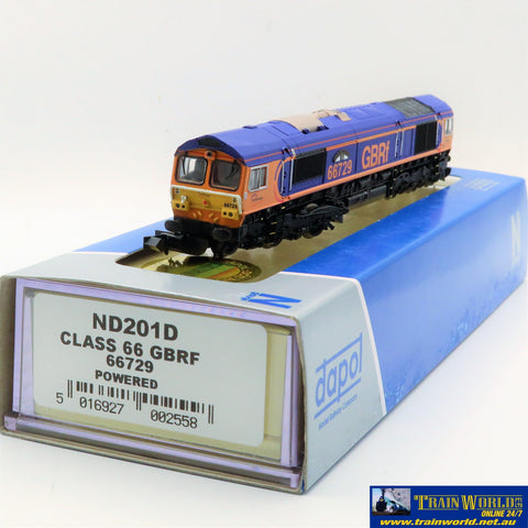 NSC-0106 Used Goods Dapol Class 66 GBRF #66729 DCC (non sound) N Scale Locomotive