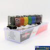 NSC-0129 Used Goods Intermountain Cylindrical Covered Hopper CN Rainbow (one side) #370706 N Scale Rolling Stock