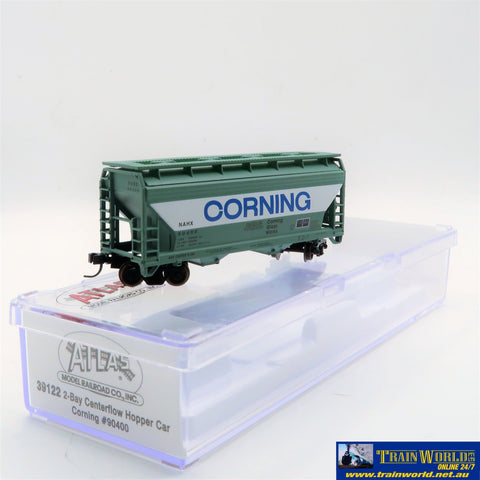 NSC-0144 Used Goods Atlas 2 Bay Center Flow Hopper Corning #90400 N Scale Rolling Stock