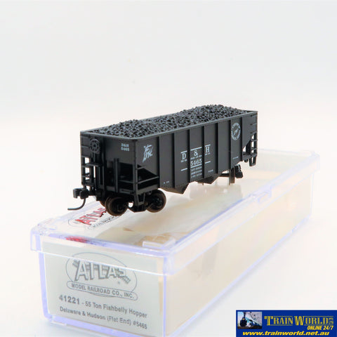 NSC-0167 Used Goods Atlas 55 Ton Fishbelly Hopper D&H #5485 N Scale Rolling Stock