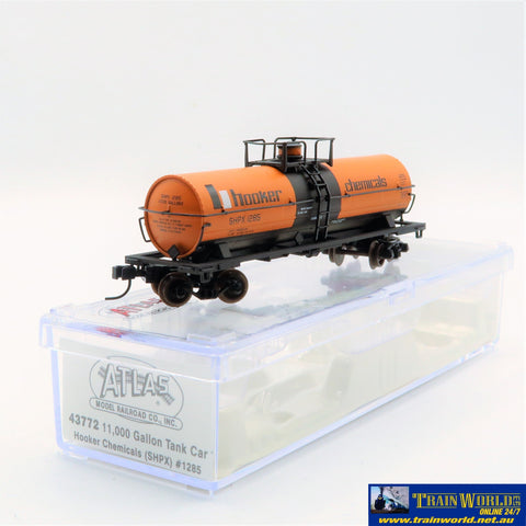 NSC-0250 Used Goods Atlas 11k gal Tank Car Hooker #1285 N Scale Rolling Stock