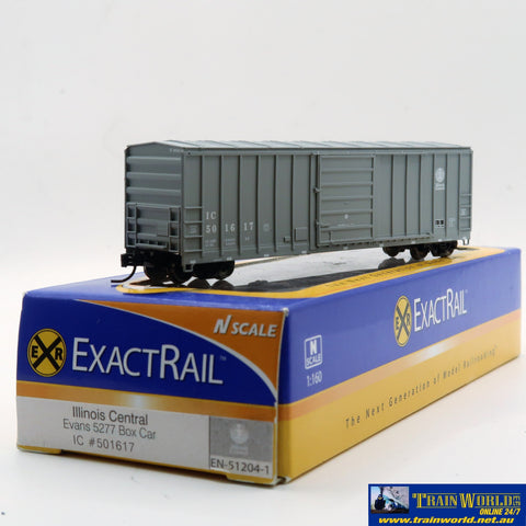 NSC-0296 Used Goods ExactRail Boxcar Illinois Central #501617 N Scale Rolling Stock