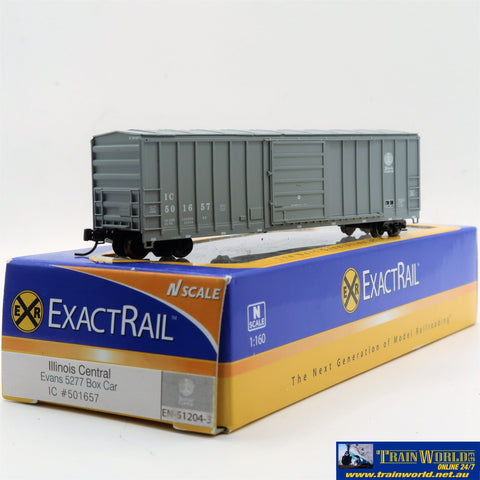 NSC-0297 Used Goods ExactRail Boxcar Illinois Central #501657 N Scale Rolling Stock