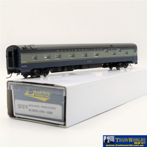 NSC-0354 Used Goods Rapido Trains Duplex Sleeper B&O (Robin) with lighting N Scale Rolling Stock