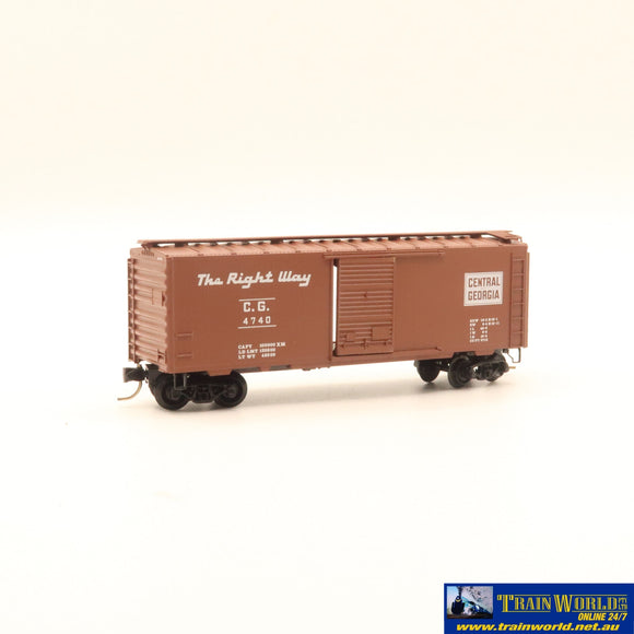 NSC-0428 Used Goods Microtrains 40’ Boxcar Central Georgia #4740 N Scale Rolling Stock