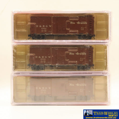 NSC-0466 Used Goods Wig Wag LLC 40’ Boxcar D&RGW x 3 N Scale Rolling Stock
