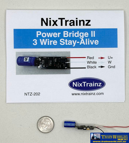 NTZ-202 Nixtrainz Power Bridge-2 3-Wire Stay-Alive *For ESU Decoders* - Controller
