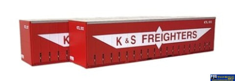 Otm-40Cs04A On Track Models 40’ Curtain Sider Container K&S Freighters (Twin-Pack) Ho Scale