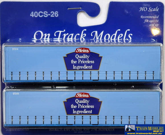 Otm-40Cs26 On Track Models 40 Curtain Sider Container Heinz (Twin-Pack) Ho Scale Containerandload