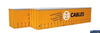 Otm-40Cs38 On Track Models 40’ Curtain Sider Container Mm Cables White (Twin-Pack) Ho Scale