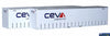 OTM-40CS51 On Track Models New Ceva White 40’ Curtain Sided Containers (Twin-Pack) HO Scale - ContainerAndLoad