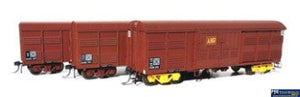 Otm-Algx03 On Track Models South Australian Algx Style: 3 Lx Vans Anr Oxide Red With Logos Ho Scale