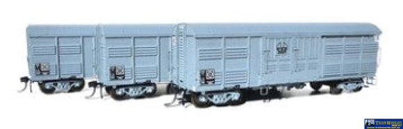 Otm-Lx04 On Track Models South Australian Lx Style: 3 Vans With Black Sar Logos. Ho Scale Rolling