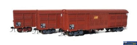 Otm-Lx05 On Track Models South Australian Lx Style:3 Vans Anr Oxide Red With Logos. Ho Scale Rolling
