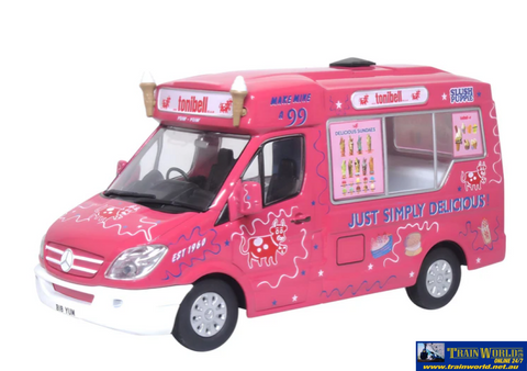 OXF-43WM009 Oxford Diecast Whitby Mondial Ice Cream Van Tonibell O-Scale Vehicle