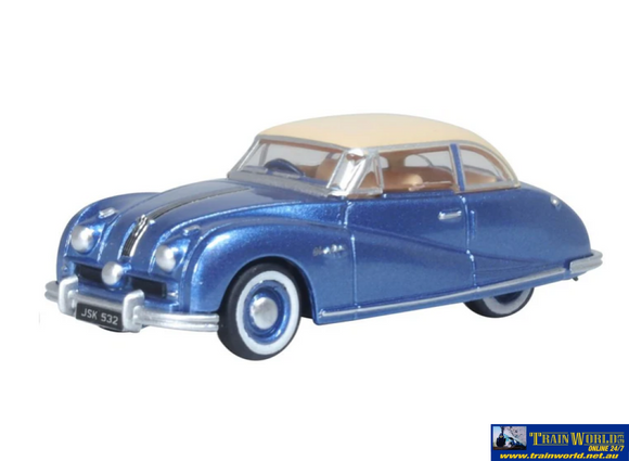 OXF 76ATL006 Oxford Diecast Blue/Ivory Austin Atlantic Coupe OO Scale Vehicle