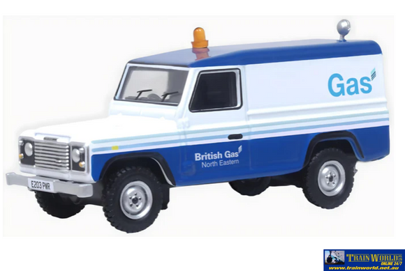 OXF 76DEF019 Oxford Diecast British Gas Land Rover Defender LWB OO Scale Vehicle