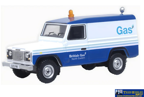 OXF 76DEF019 Oxford Diecast British Gas Land Rover Defender LWB OO Scale Vehicle