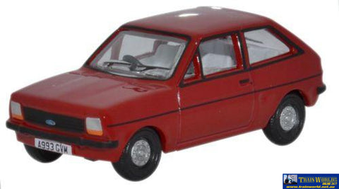 Oxf-76Ff001 Oxford-Diecast Ford Fiesta Mk.1 Venetian-Red Oo-Scale Vehicle
