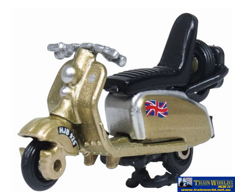 OXF-76C004 Oxford Diecast Scooter Gold OO-Scale Vehicle
