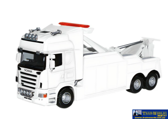 OXF-76SCA03REC Oxford Diecast Scania Topline Recovery Truck White OO-Scale Vehicle