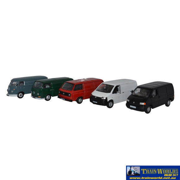Oxf-76Set66 Oxford-Diecast 5 Piece Vw Van Set Oo Scale Vehicle